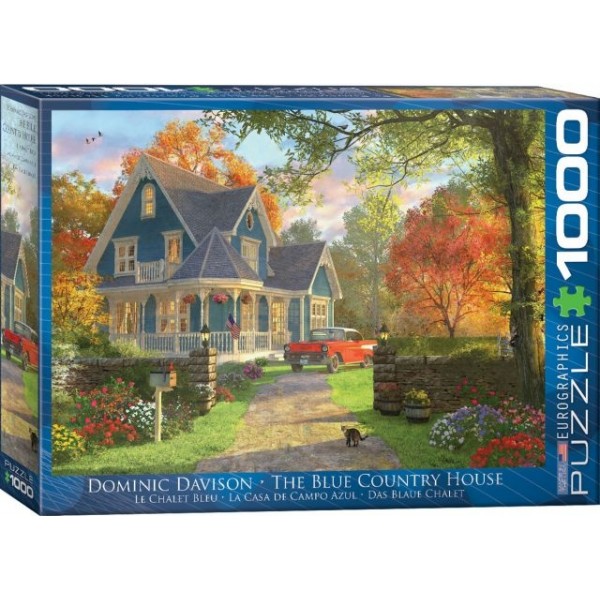 Niebieski dom na wsi, Dominic Davison (1000el.) - Sklep Art Puzzle